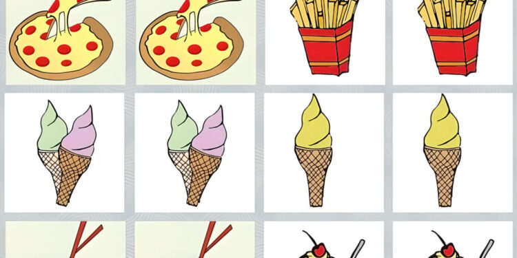 fast food free memory game