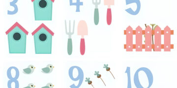 numbers flash card free printable