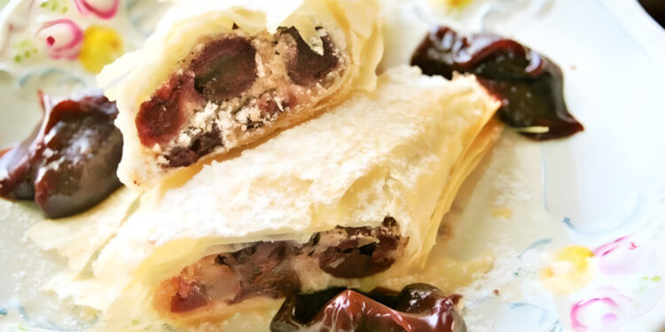 sour cherry strudel