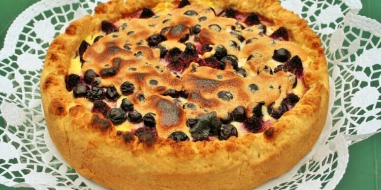 blueberry cottage cheese pie