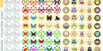 butterfly and owl sticker