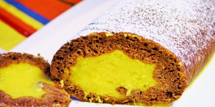 chocolate orange swiss roll