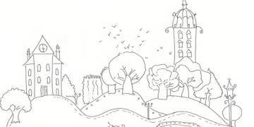 city coloring page