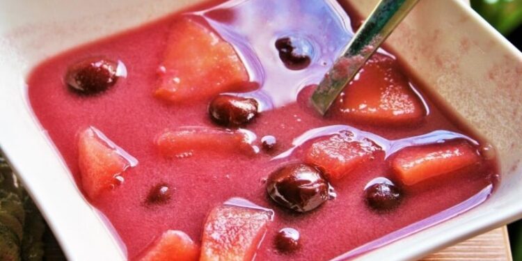 cold summer fruit soup
