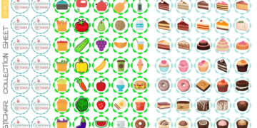 cooking and sweets sticker