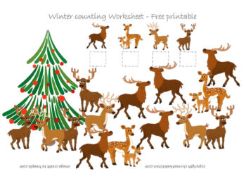deer counting worksheet