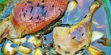 duck confit with garlic and thyme