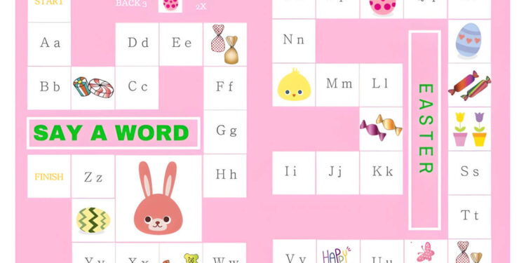 easter alphabet board game