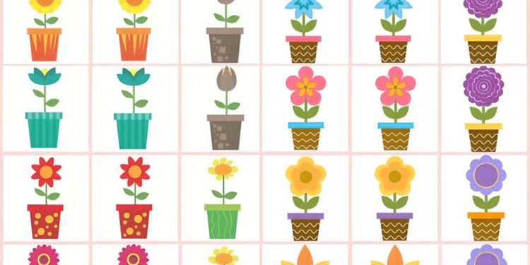 flower memory game