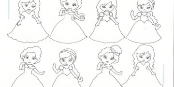 girl dress coloring page