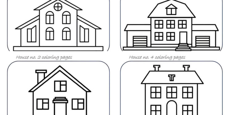 house coloring page