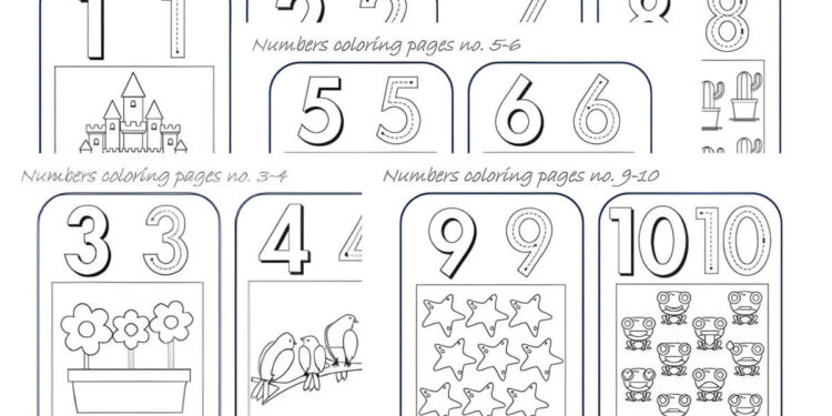 numbers coloring pages