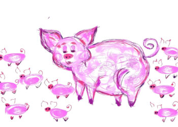 pig and chicken fingerprint