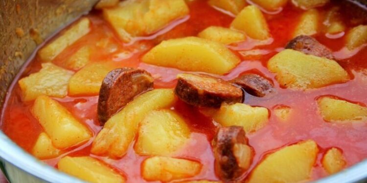potato paprika with sausage