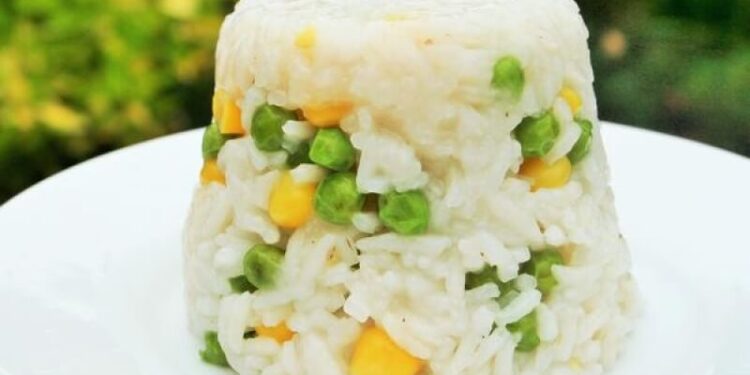 rizibizi rice with corn and peas