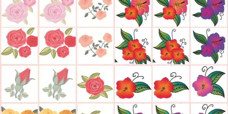 flower memory game