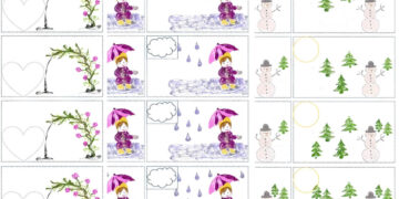 rose garden winter forest rain matching card