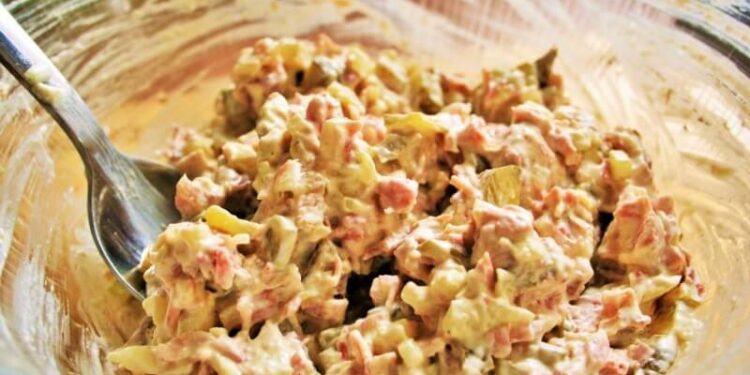 russian meat olivier salad