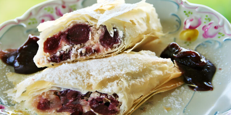 sour cherry strudel