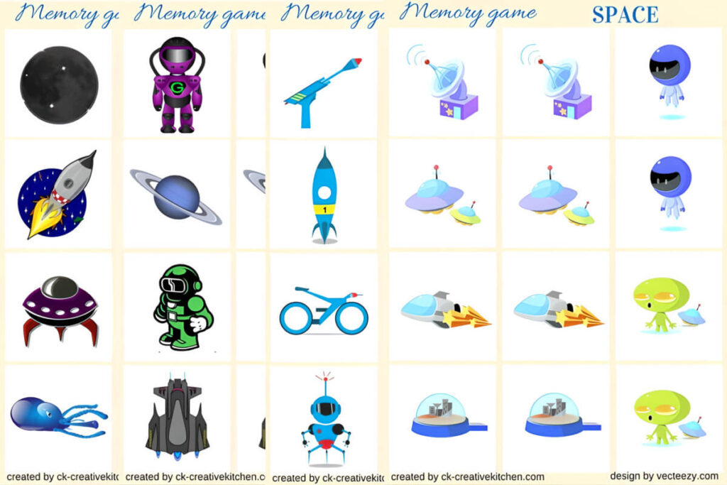 space memory game
