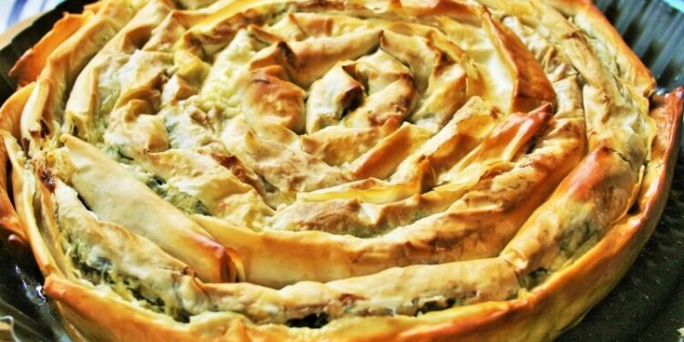 spinach and feta börek tepsi böregi