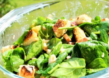 Spinach Salad with Honey Mustard Vinaigrette