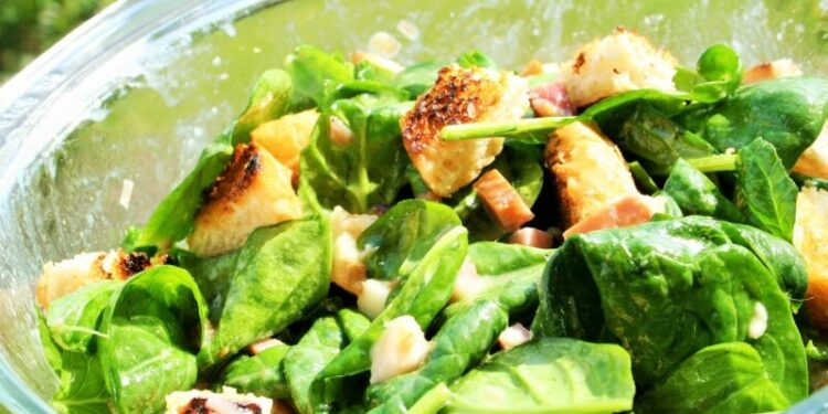 Spinach Salad with Honey Mustard Vinaigrette