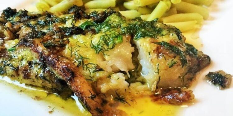 Tilapia with Lemon Dill Butter Sauce