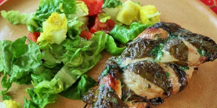 twisted pork tenderloin with ramsons