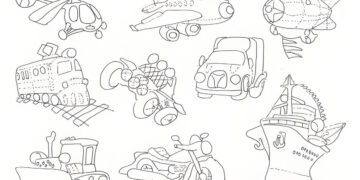 vehicles coloring page