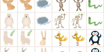 wild forest animal memory game