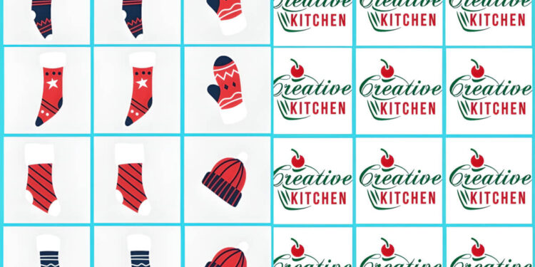 Xmas cloth memory game