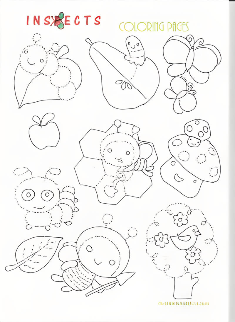 Insects Coloring Pages - Creative Kitchen