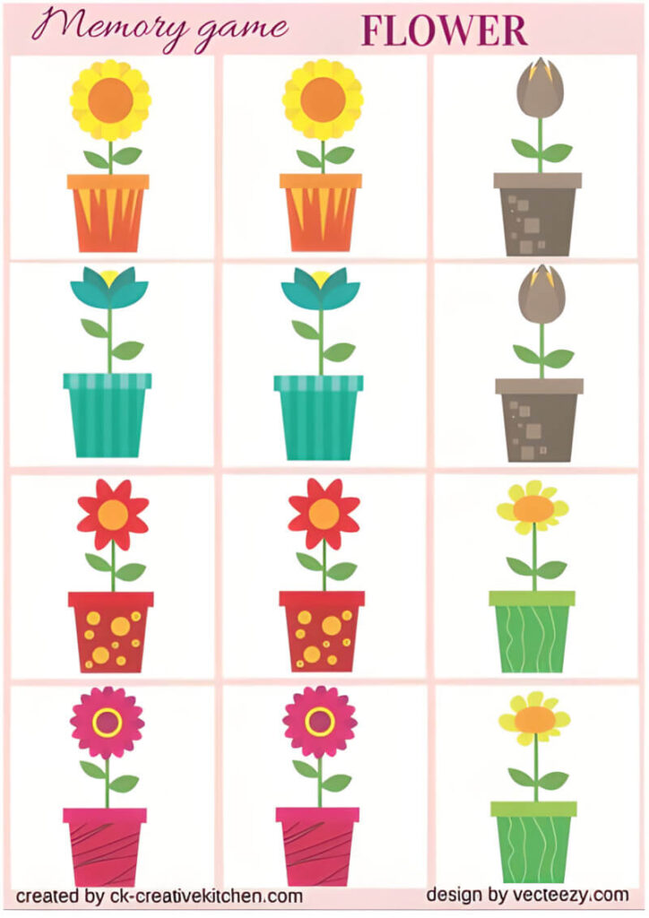 flower memory game
