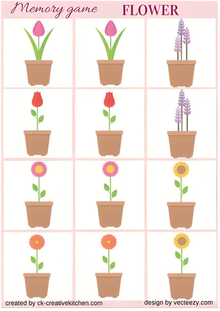flower memory game