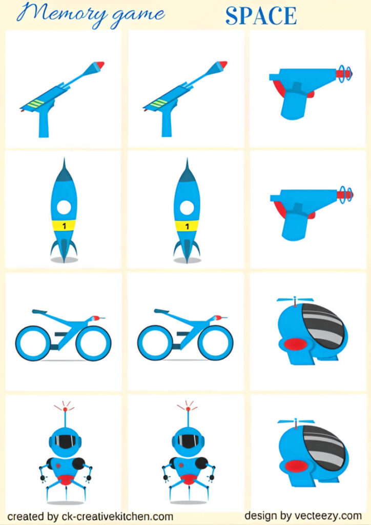 space memory game