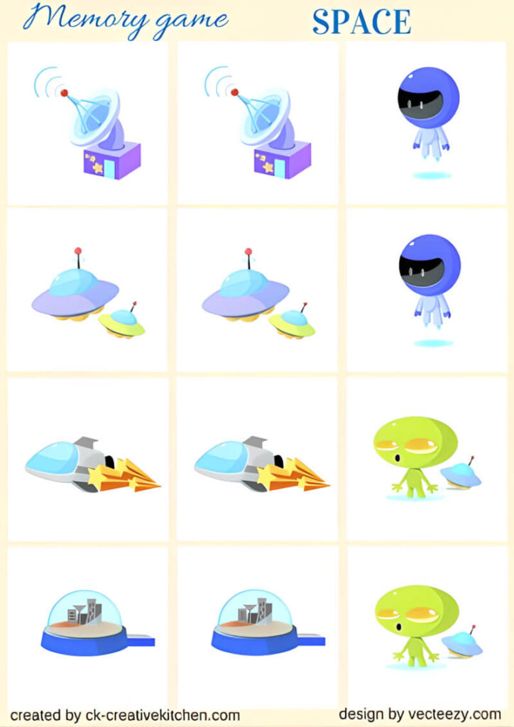 space memory game