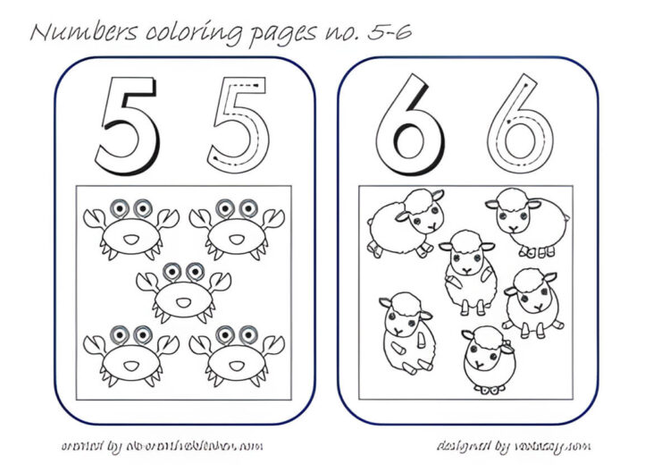 Numbers Coloring Pages - Creative Kitchen