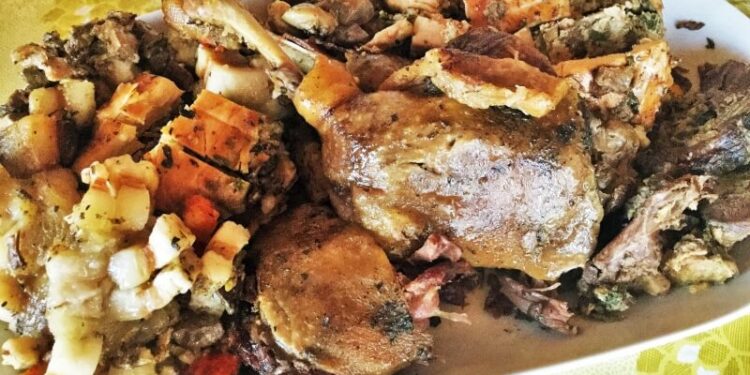 Duck Breast Confit Stuffed with Liver