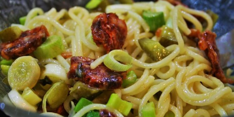 Pasta Salad with Sausage and Pickles