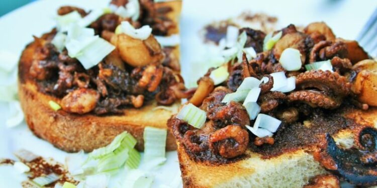 Sauteed Seafood Toast