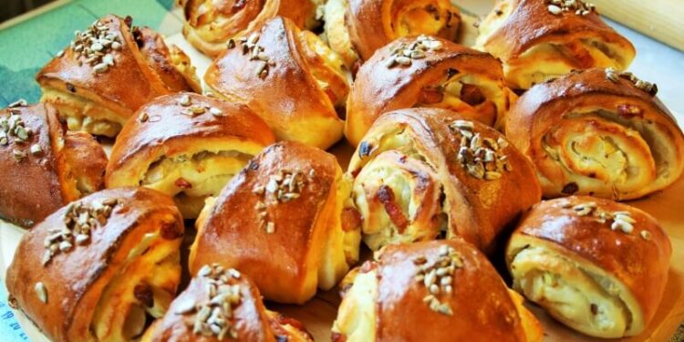 Scone Stuffed with Bacon and Corn